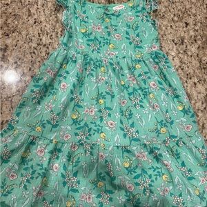 💖 Sz10/12 Green Floral Spring Cat & Jack Dress💖